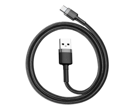 Kabel BASEUS USB - USB-C Cafule 3A 0,5m szaro - czarny CATKLF-AG1